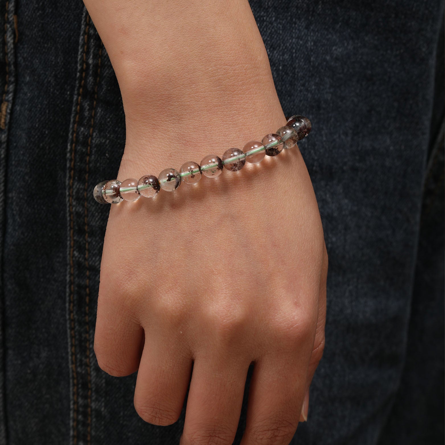 Bracciale in cristallo verde fortuna