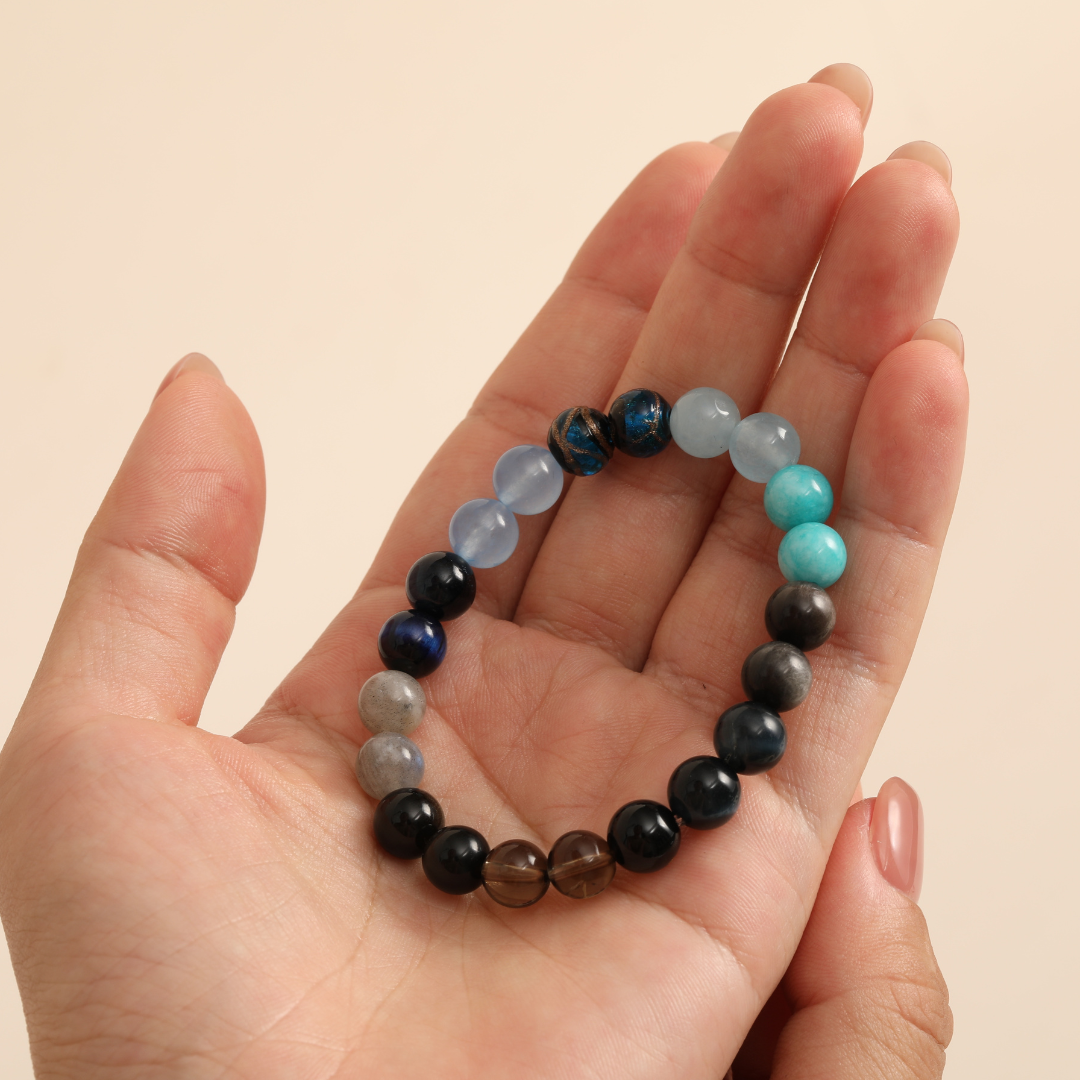 Five Elements Water——Blue crystal bracelet:
