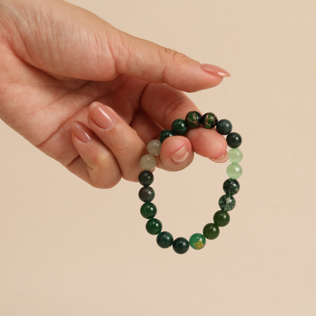 Five Elements Wood——Green crystal bracelet