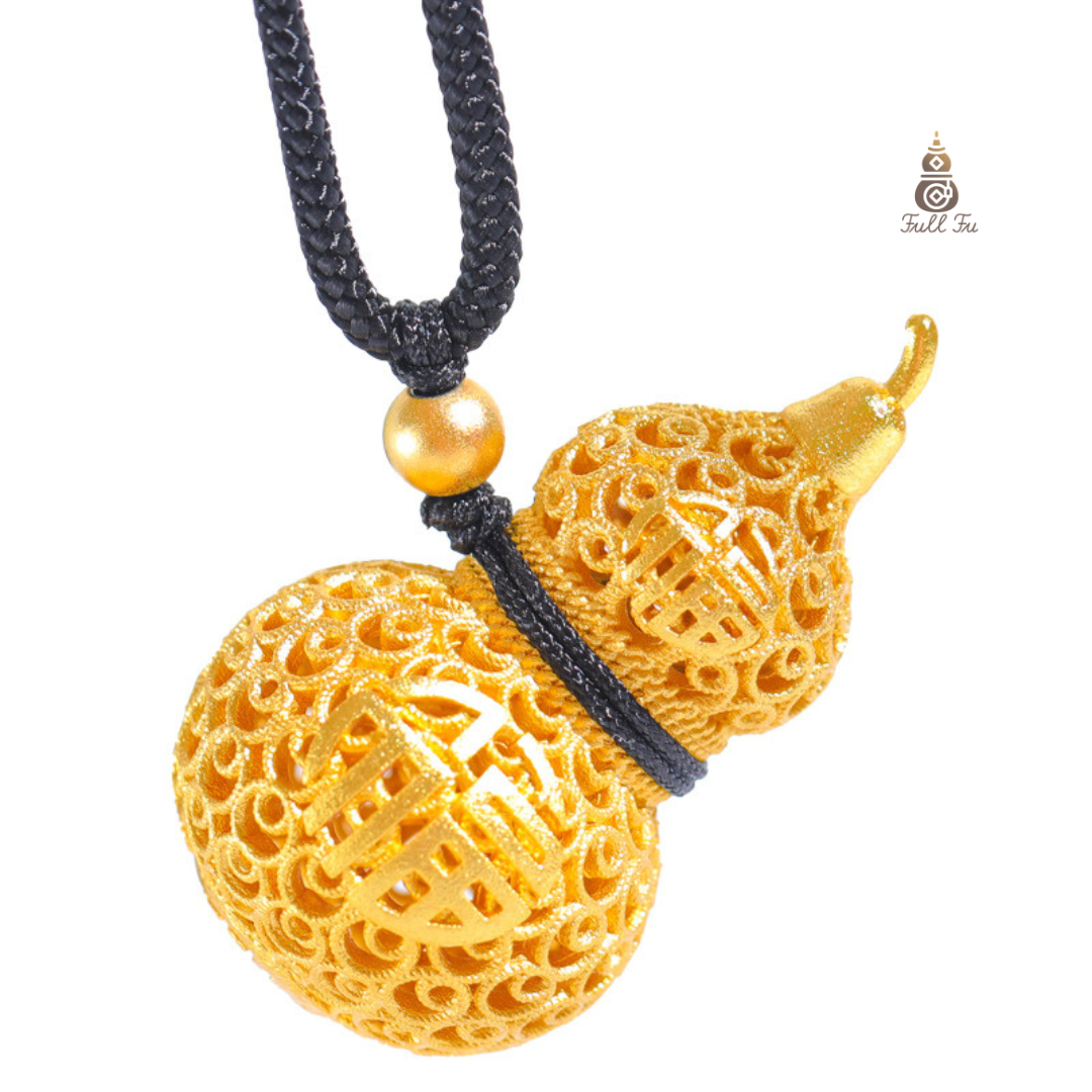 Golden silk blessing rhyme gourd