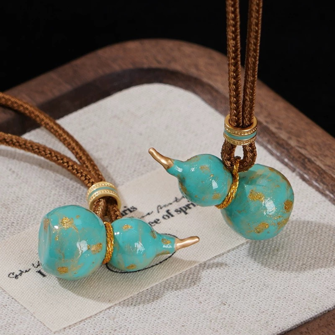 New Chinese Enamel Color Mini Gourd Necklace