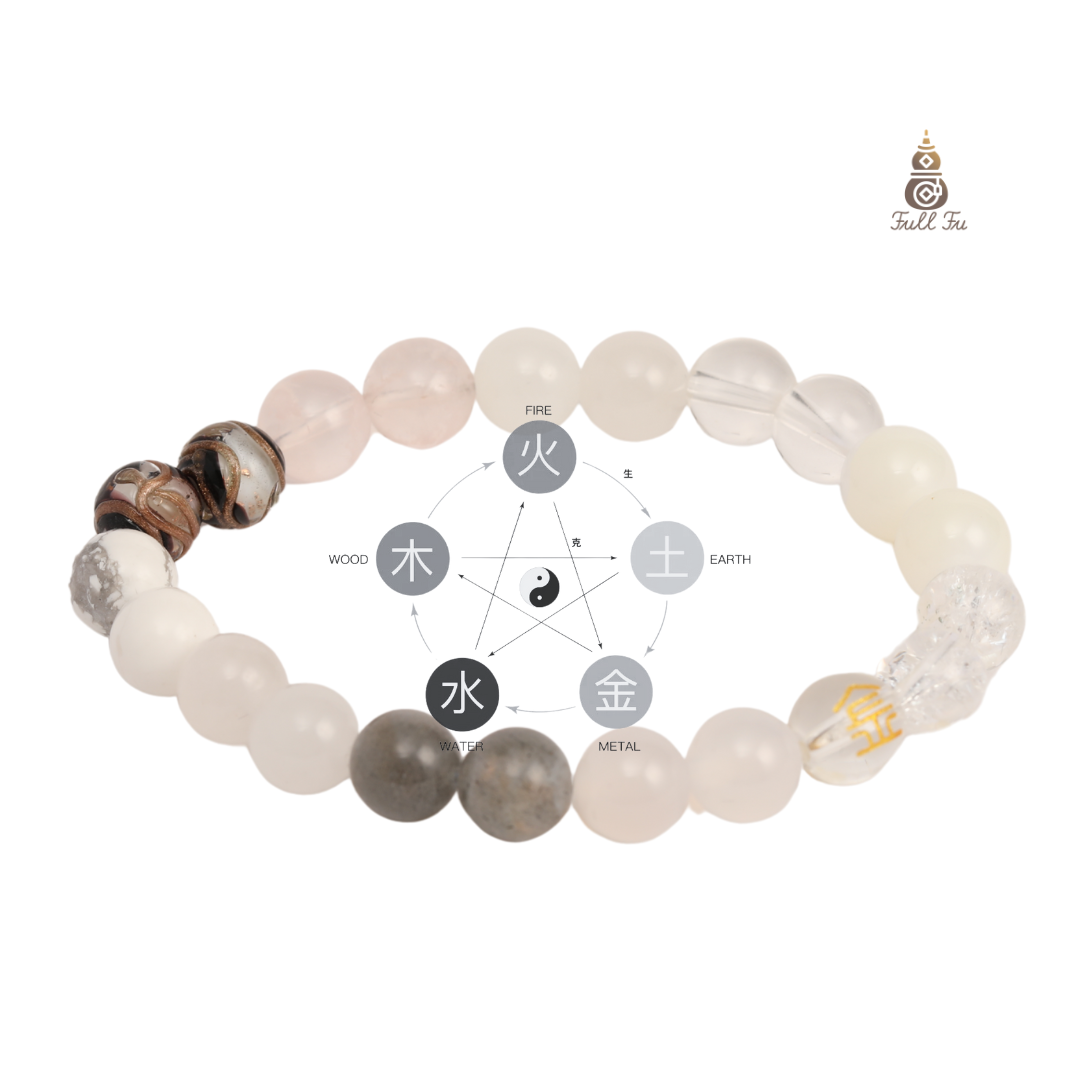 Five Elements Metal——White crystal bracelet