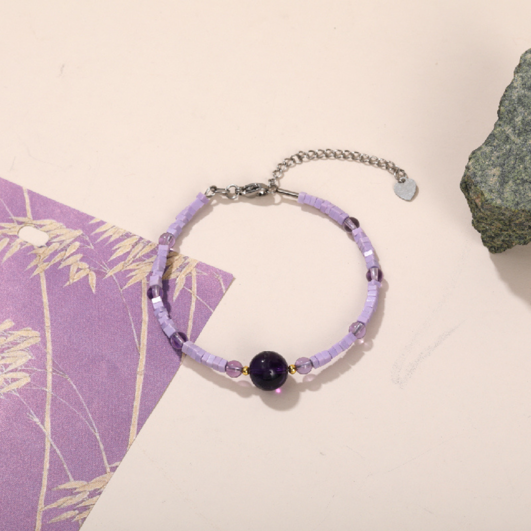 Bracciale in agata viola della saggezza