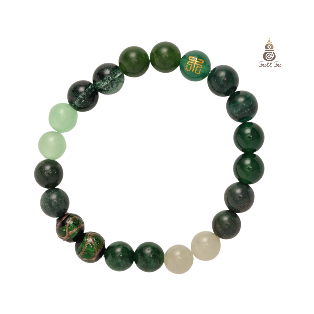 Five Elements Wood——Green crystal bracelet