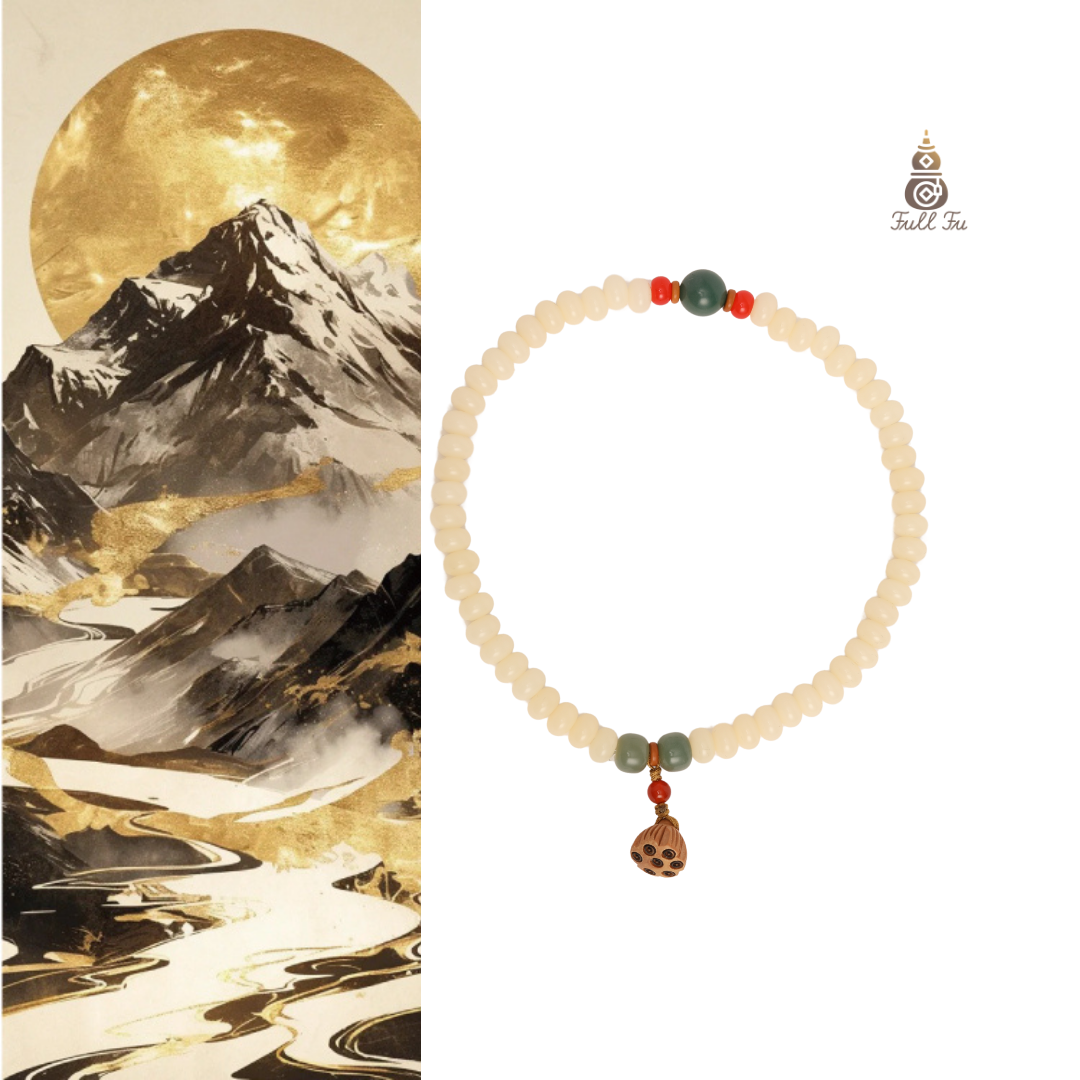 I braccialetti Golden Moon Bodhi Root aggiungono un tocco di saggezza zen alla tranquillità.