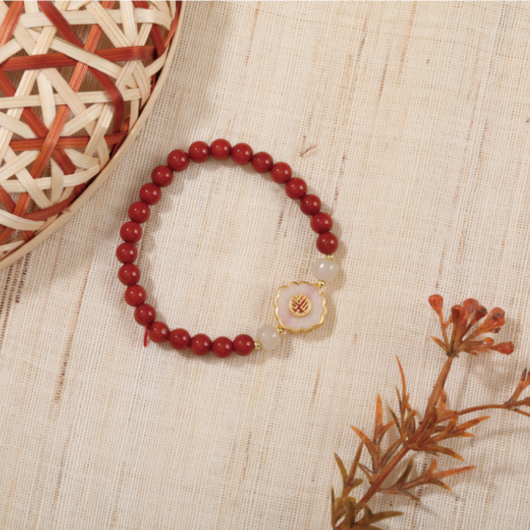Red Agate Chalcedony Blessing Bracelet