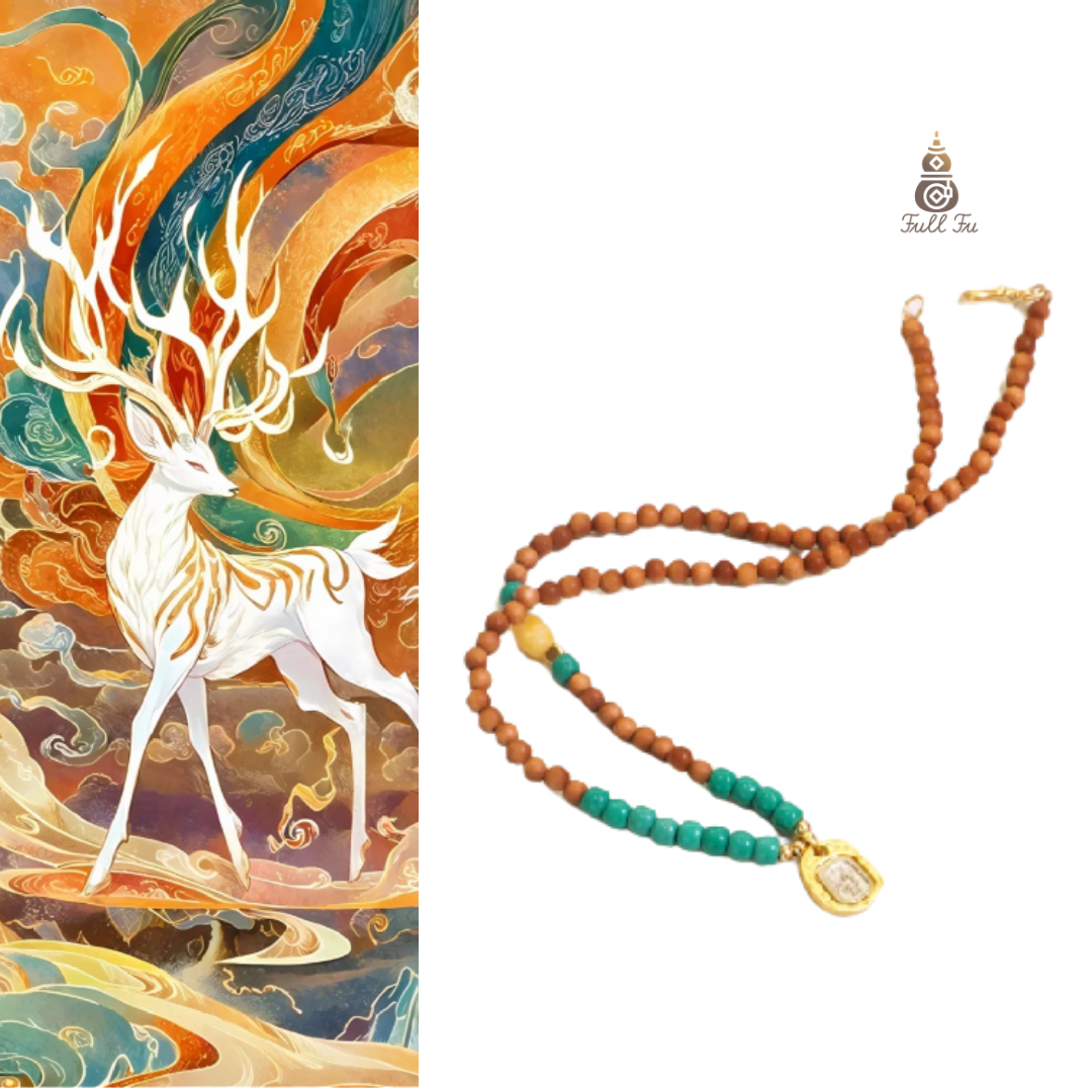 Collana in cera d'api e legno di sandalo