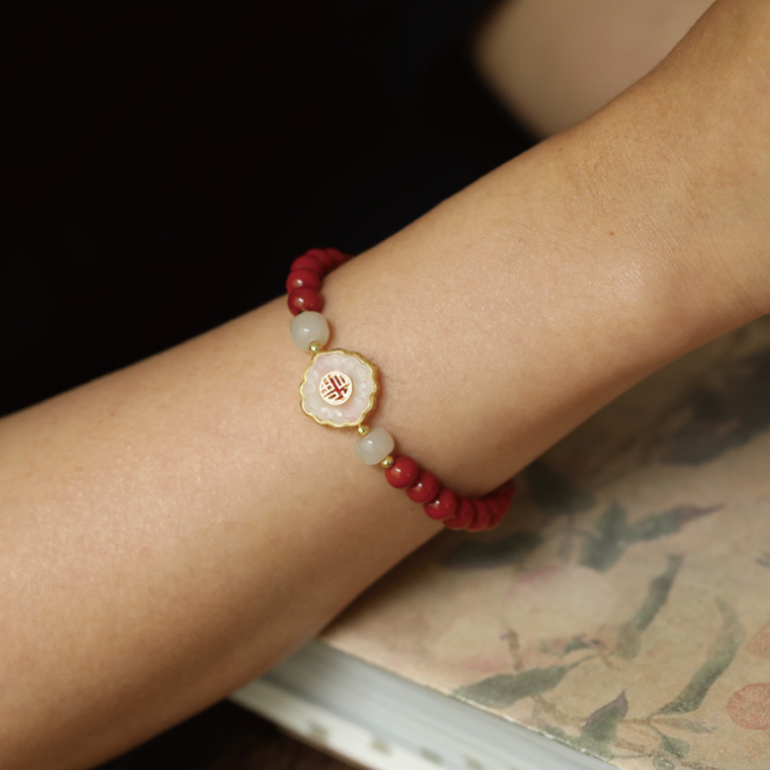 Red Agate Chalcedony Blessing Bracelet