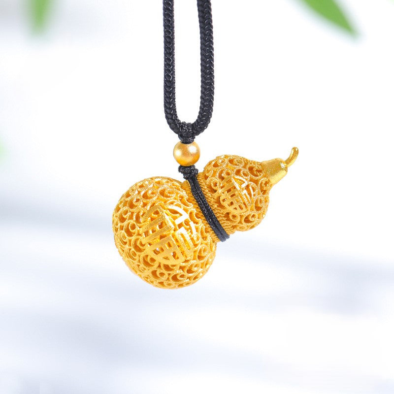 Golden silk blessing rhyme gourd