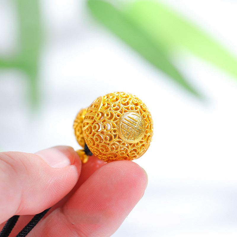 Golden silk blessing rhyme gourd