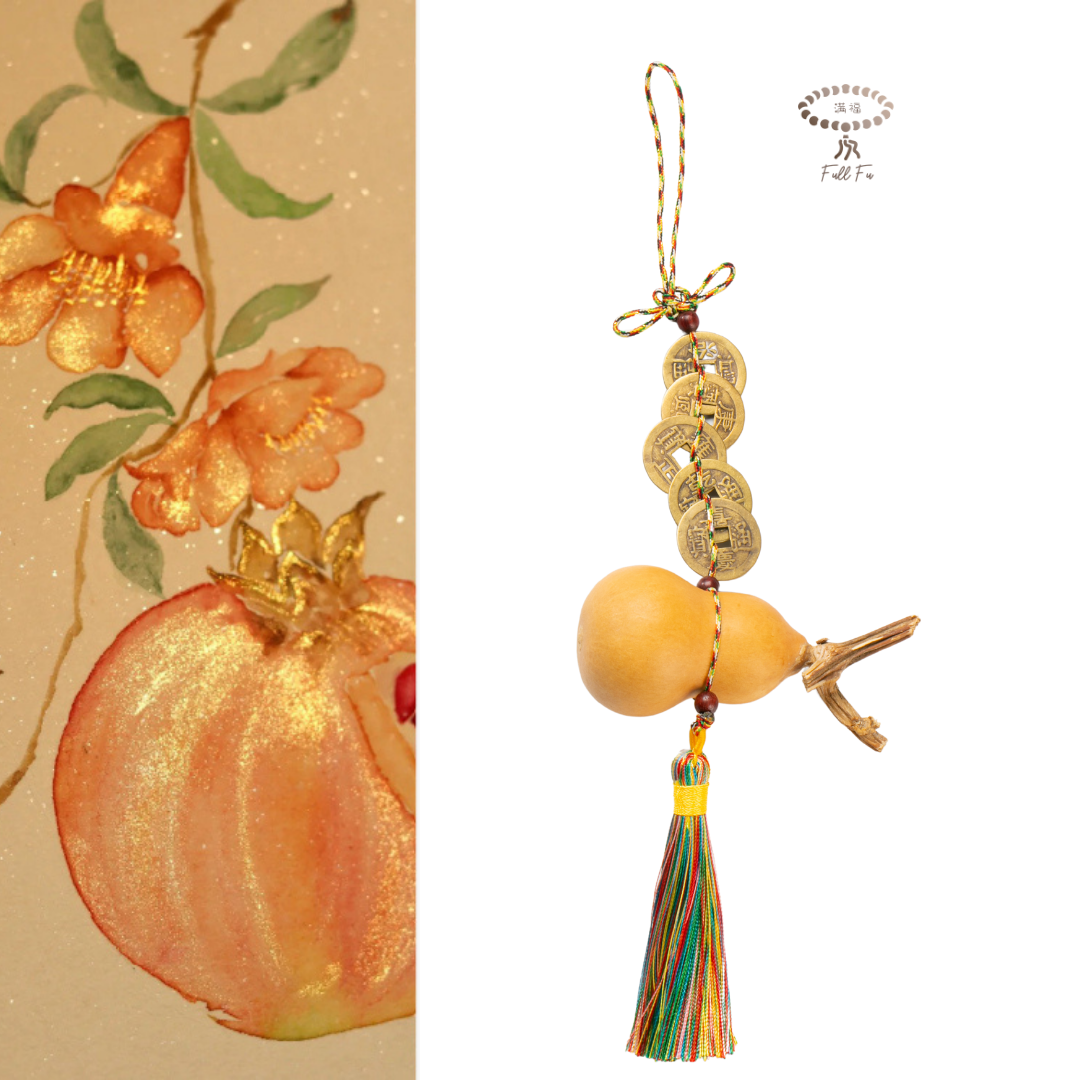 Peaceful Money Gourd Pendant arrival of five blessings