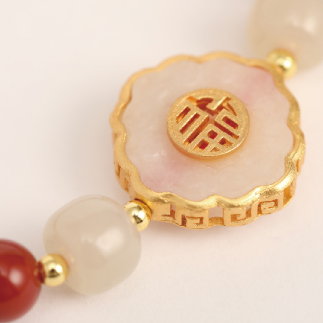 Red Agate Chalcedony Blessing Bracelet