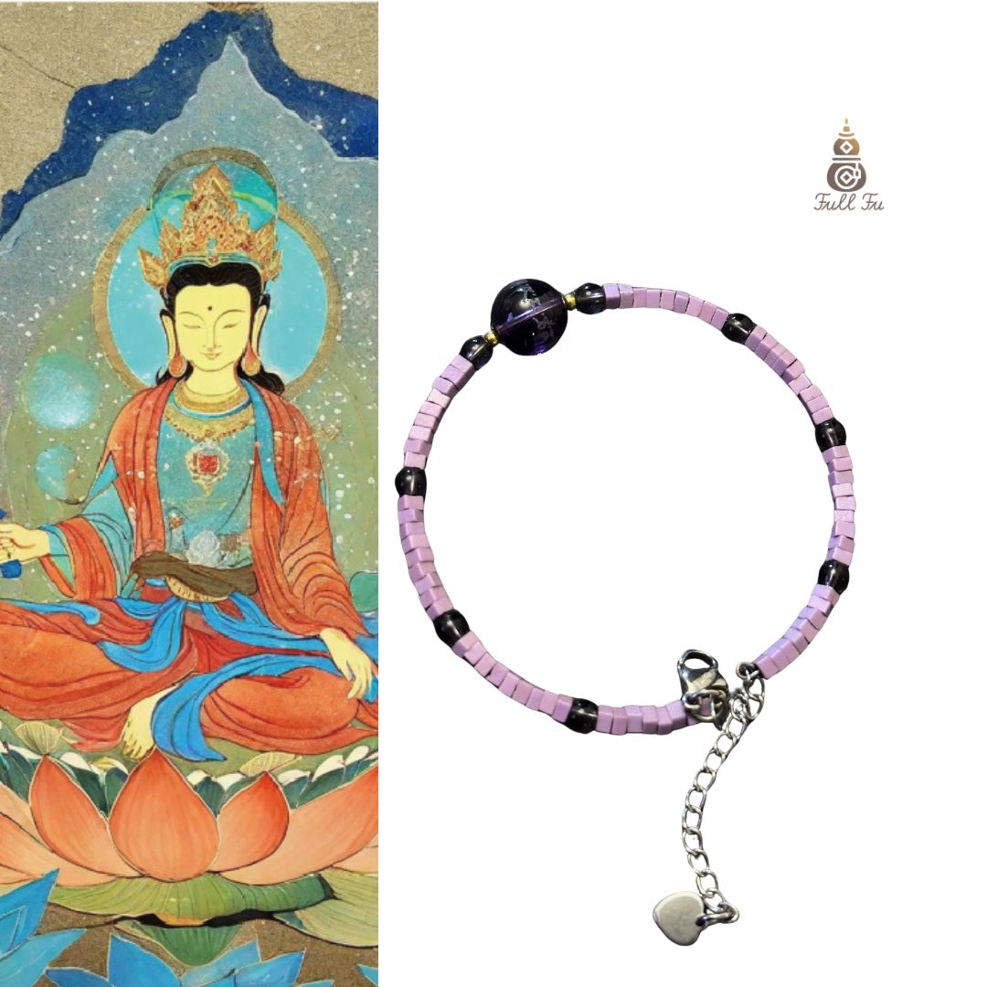 Bracciale in agata viola della saggezza