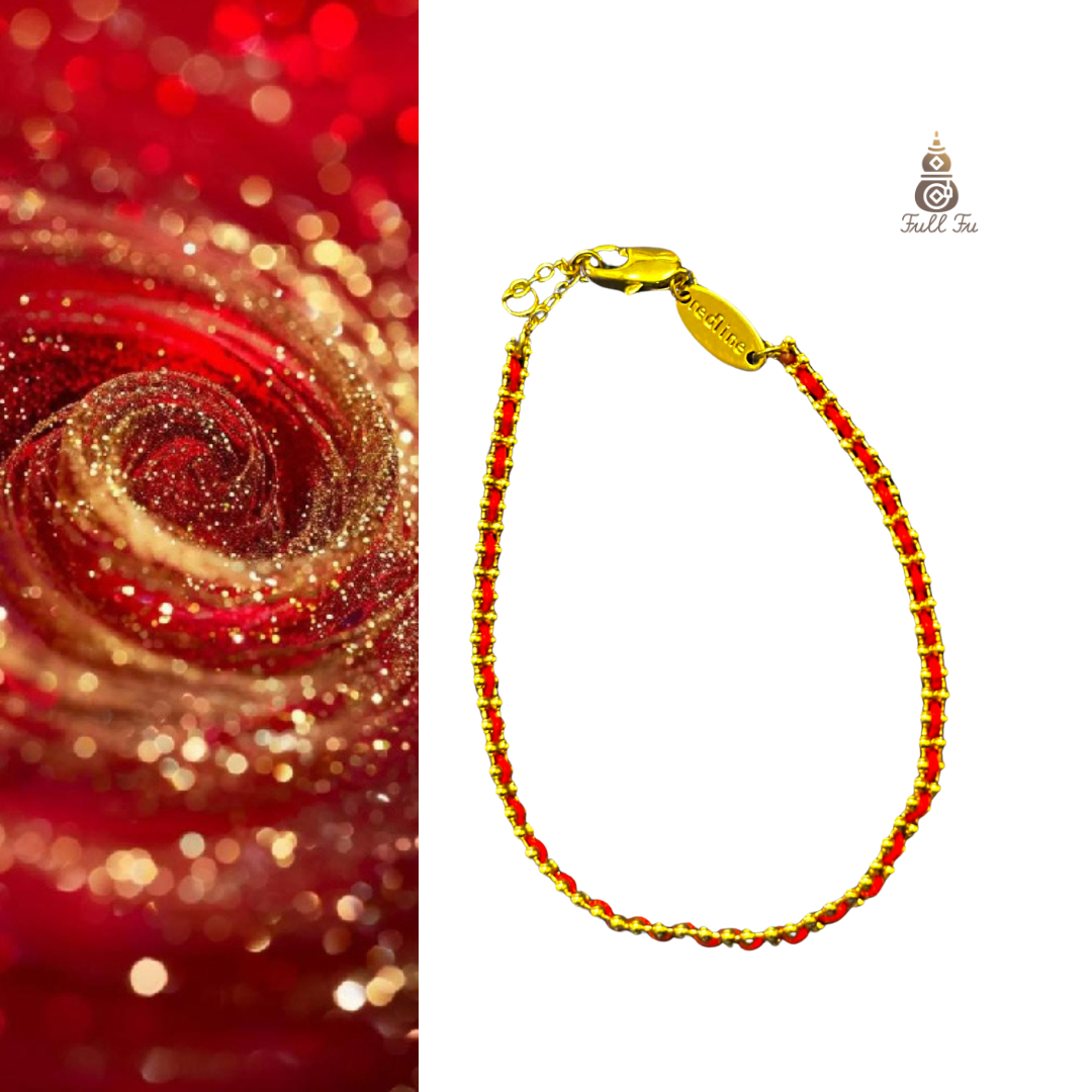 Eastern Good Luck Stacking Artifact——Gold Red Rope Bracelet